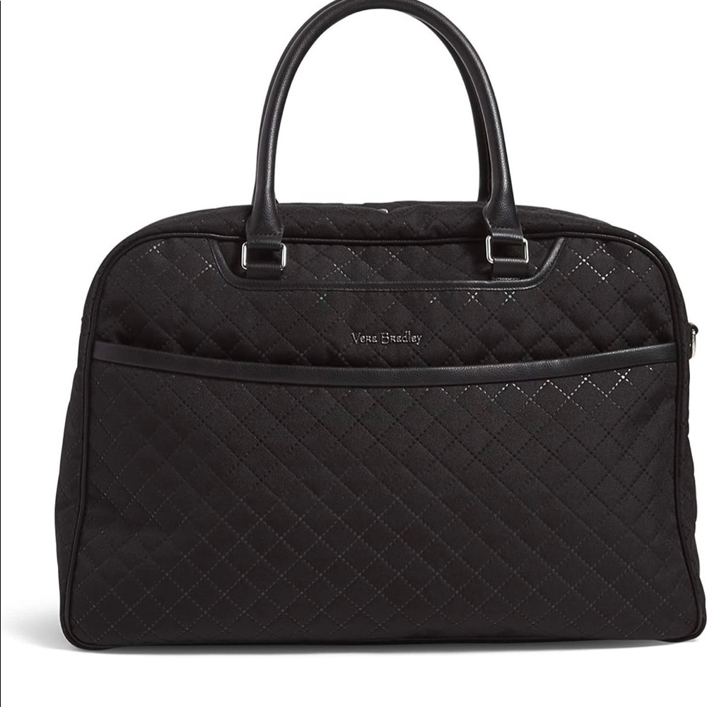 BLACK Vera Bradley Weekender Bag Luggage Personal Item Carry On  Trolley Sleeve